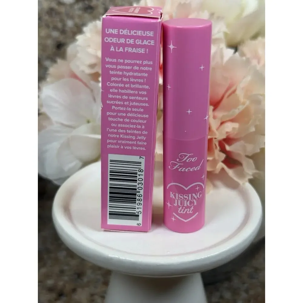 Too Faced Kissing Juicy Lip Tint Stick Strawberry Frosting 0.10 oz